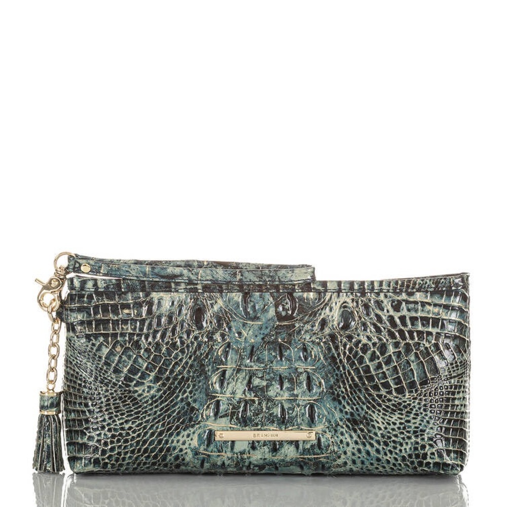 BRAHMIN KAYLA GLACIER MELBOURNE LEATHER WRISTLET